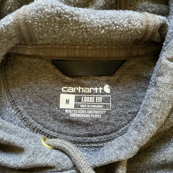 Carhartt Men's Loose Fit Oversized Pullover Hoodie Long Sleeve Dark Gray Size M - Picture 4 of 10